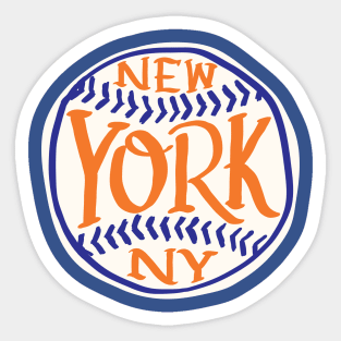 New York City Hand drawn Baseball Sticker